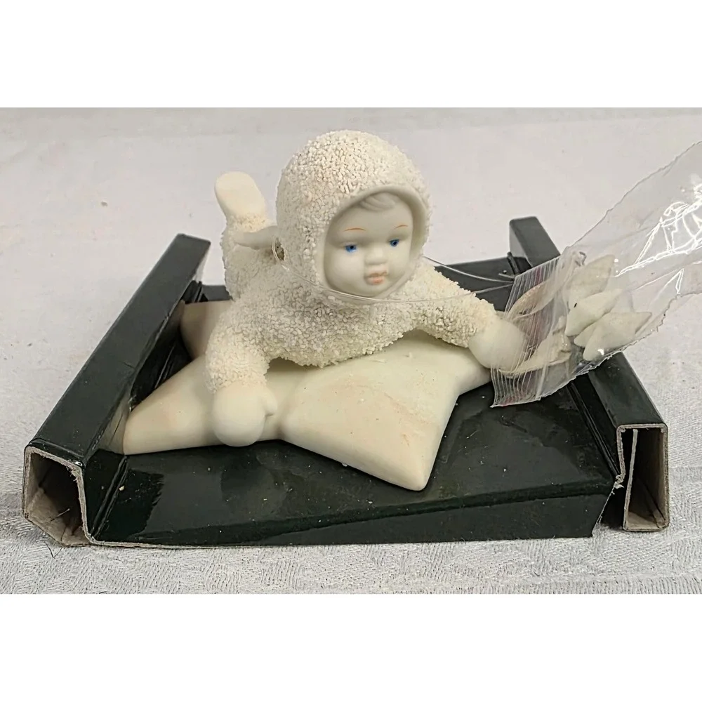 Department 56 Snowbabies Gathering Stars in the Sky Bisque Ornament with Box